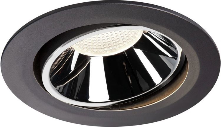 SLV NUMINOS® MOVE DL XL, Indoor, luminaria empotrada de techo led negro/cromo 4000 K 55 °