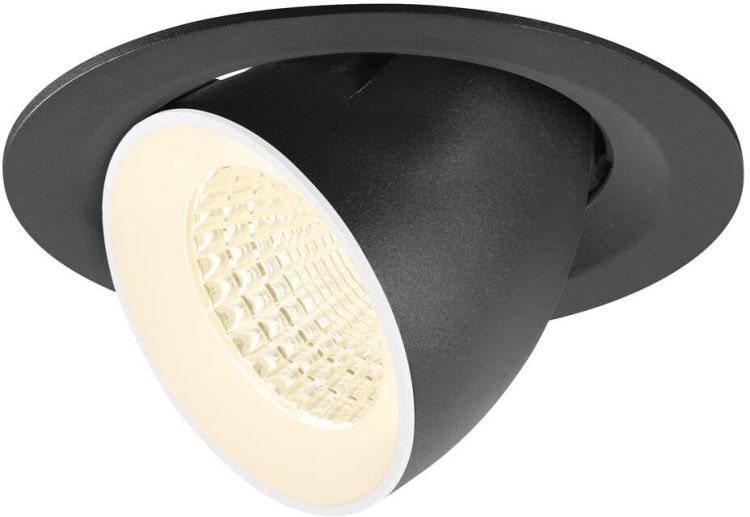 SLV NUMINOS® GIMBLE M, Deckeneinbauleuchte,, 4000 K, 55°, schwarz / weiß