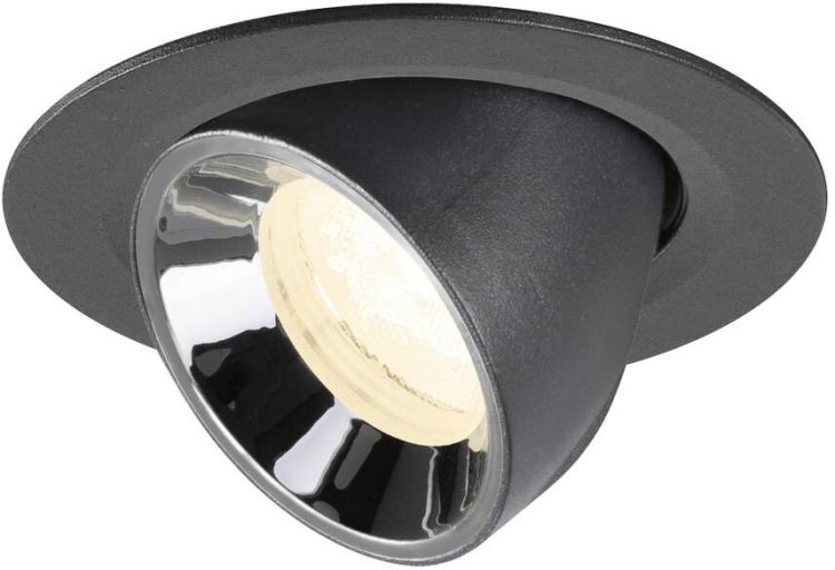SLV NUMINOS® GIMBLE XS, Deckeneinbauleuchte schwarz/chrom 4000 K 40°