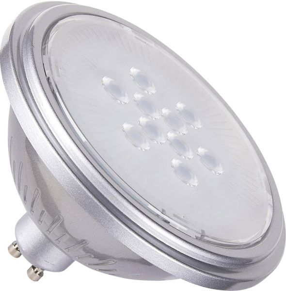 SLV QPAR111 GU10, LED Leuchtmittel silber 7W 3000K CRI90 40°