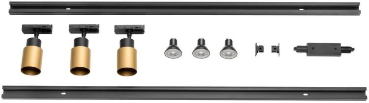 SLV PURI 2.0, 1Ph., Triple Track Set, QPAR51, gold/schwarz