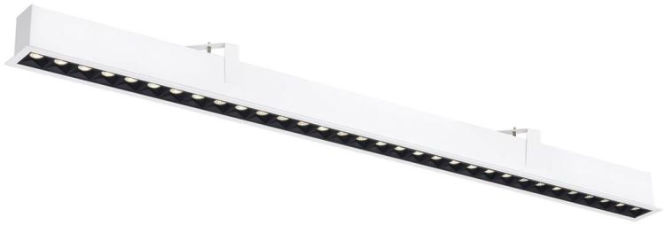 SLV GLENOS® PRO, Deckeneinbauleuchte, 1,2m, DALI, UGR19, 4000K, 75°, IP20, weiß / schwarz
