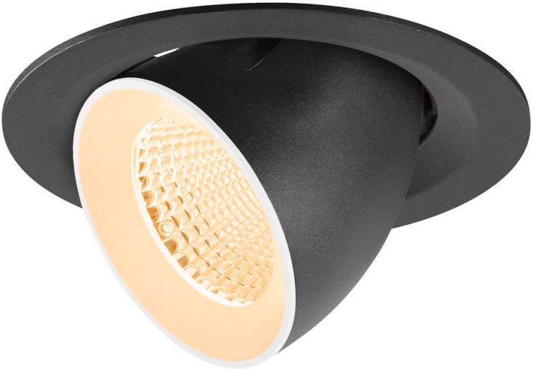 SLV NUMINOS® GIMBLE M, Deckeneinbauleuchte,, 2700 K, 40°, schwarz / weiß
