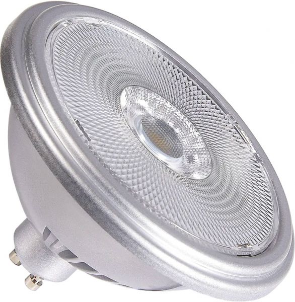 SLV QPAR111 GU10, LED Leuchtmittel silber 12,5W 4000K CRI90 30°