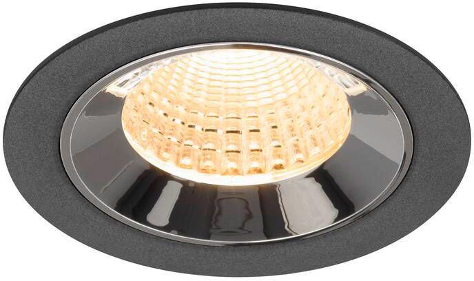 SLV NUMINOS® M, Deckeneinbauleuchte schwarz/chrom 2700 K 55°