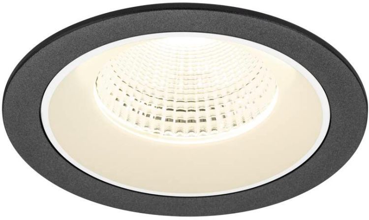SLV NUMINOS® L, Deckeneinbauleuchte, 4000 K, 55°, IP20, rund, schwarz / weiß