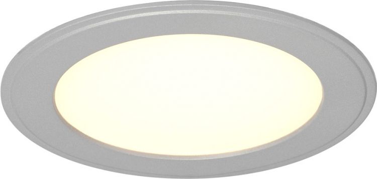 SLV SENSER 10 Einbauleuchte, LED, 3000K, rund, silbergrau, 10W