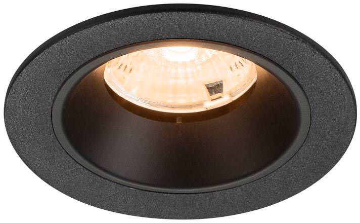 SLV NUMINOS® S, Deckeneinbauleuchte, 2700 K, 55°, IP20, rund, schwarz