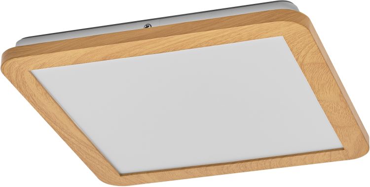 LEDVANCE Orbis Disc 30 x 30 cm, 22 W, Click CCT, IP44, Holzoptik