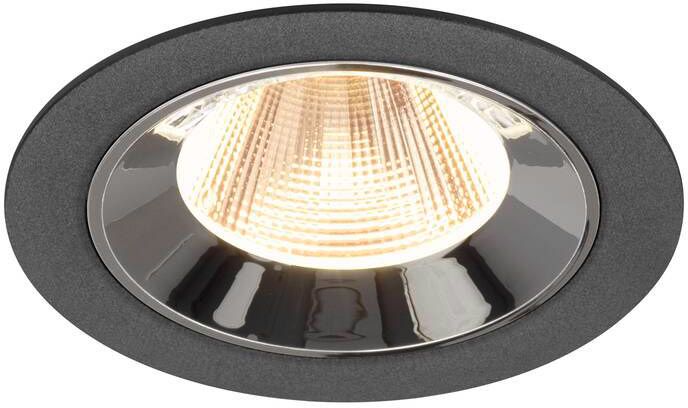 SLV NUMINOS® M, Deckeneinbauleuchte schwarz/chrom 3000 K 20°