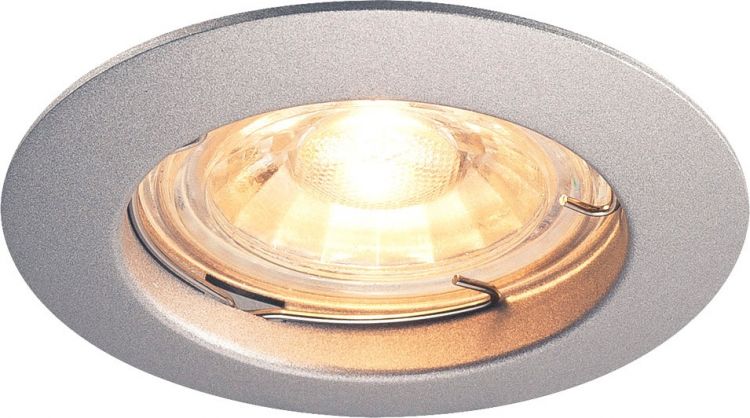 SLV PIKA, Deckeneinbauleuchte, QPAR51, starr, silbergrau, max. 50W