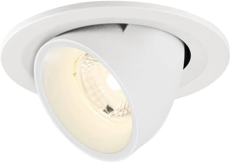 SLV NUMINOS® GIMBLE S, Deckeneinbauleuchte, 4000 K, 40°, IP20, rund, weiß