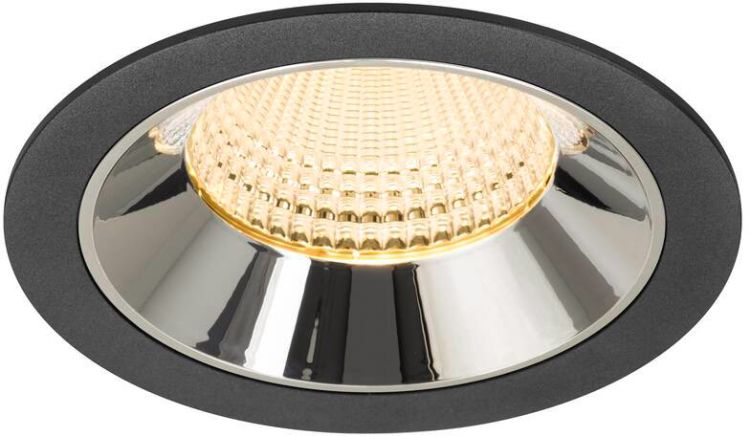SLV NUMINOS® XL, Deckeneinbauleuchte schwarz/chrom 3000 K 55°