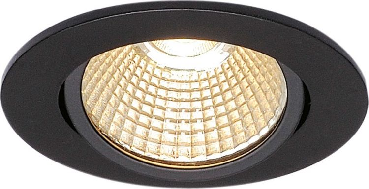 SLV NEW TRIA rund, LED Indoor Deckeneinbauleuchte, schwarz