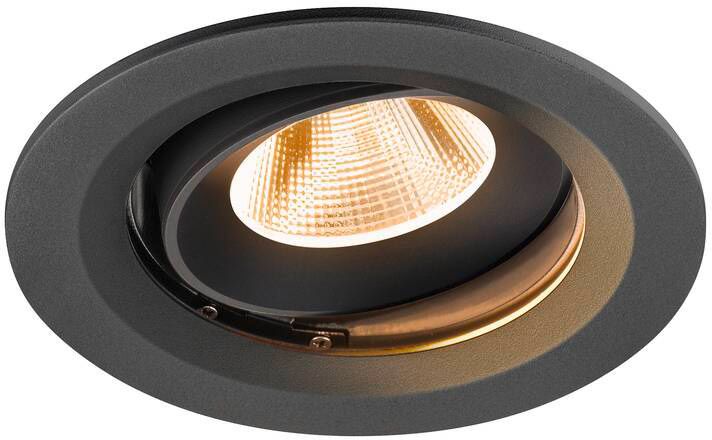 SLV NUMINOS® MOVE M, Deckeneinbauleuchte, 2700 K, 20°, IP20, rund, schwarz