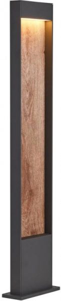SLV FLATT POLE 100, Outdoor LED Stehleuchte, 3000K, IP65, anthrazit/braun