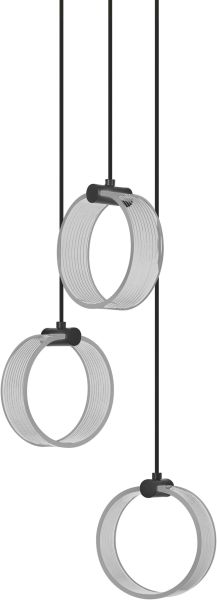 LEDVANCE Decor Circle 3XPendant PL 20W Click CCT Schwarz