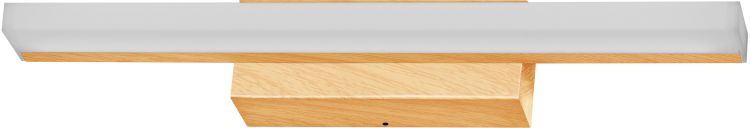 LEDVANCE Orbis Spiegel 40 cm, klickbar, CCT-dimmbar, IP44, Holzoptik