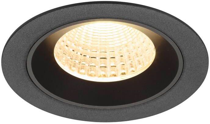 SLV NUMINOS® M, Deckeneinbauleuchte, 3000 K, 55°, IP20, rund, schwarz