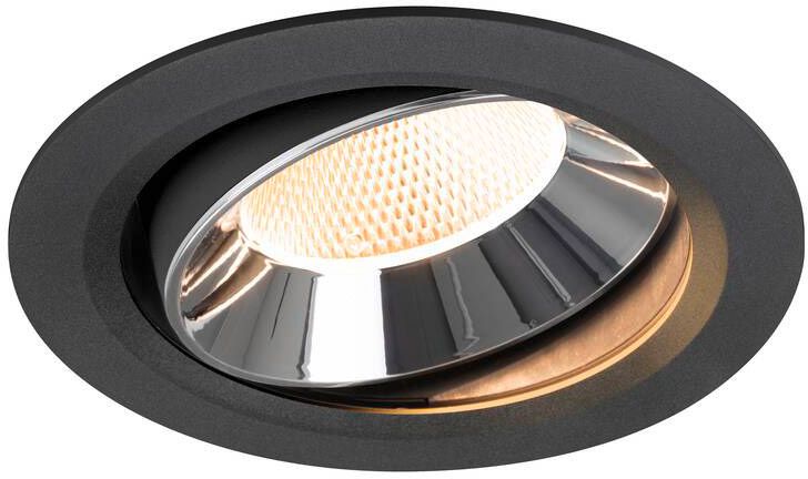 SLV NUMINOS® MOVE XL, Deckeneinbauleuchte schwarz/chrom 2700 K 20°
