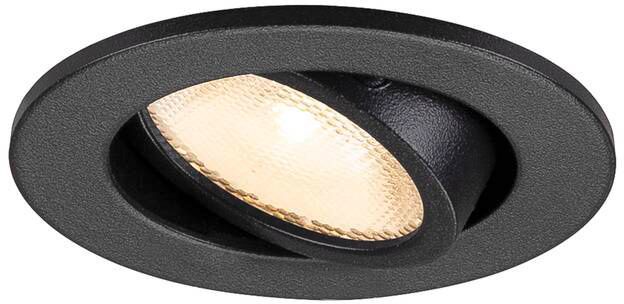 SLV NEW TRIA® 45, DL, rund, Deckeneinbauleuchte, 3000 K, 24°, schwarz