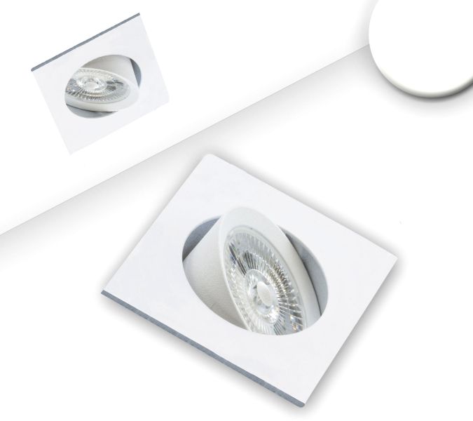 ISOLED LED Einbauleuchte Slim68 weiß, eckig, 9W, neutralweiß, dimmbar