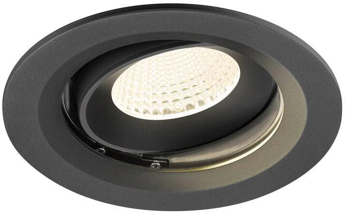 SLV NUMINOS® MOVE M, Deckeneinbauleuchte, 4000 K, 40°, IP20, rund, schwarz