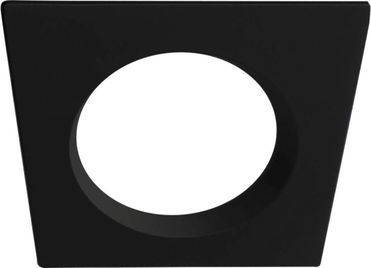 ISOLED Cover Aluminium quadratisch rückversetzt schwarz für Einbaustrahler Sys-90