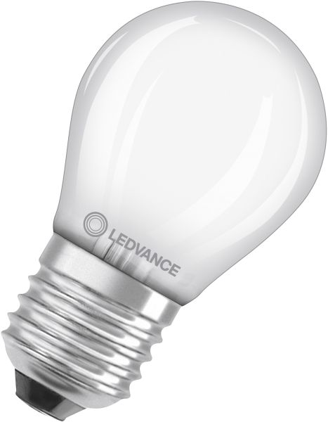 LEDVANCE LED Classic P 25 Glühfaden Energieeffizienzklasse A S 1,2 W 840 Frosted E27