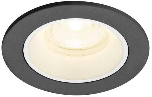 SLV NUMINOS® XS, Deckeneinbauleuchte, 4000 K, 40°, IP20, rund, schwarz / weiß