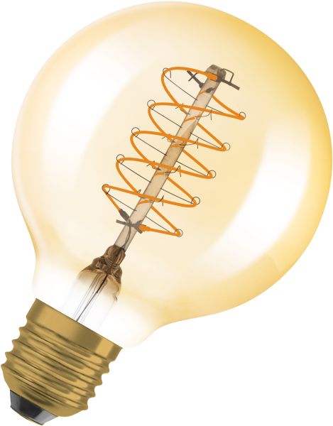 OSRAM Vintage 1906 Globe 80 37 Glühfaden DIM 4,8 W 822 Gold E27