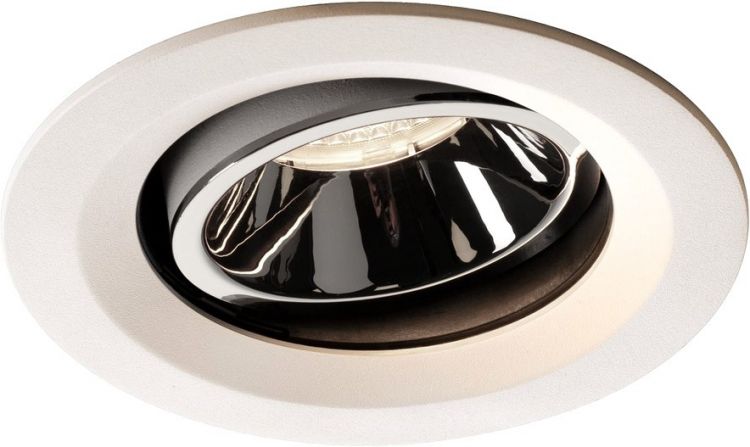 SLV NUMINOS® MOVE DL M, Indoor, luminaria empotrada de techo led blanco/cromo 4000 K 55 °