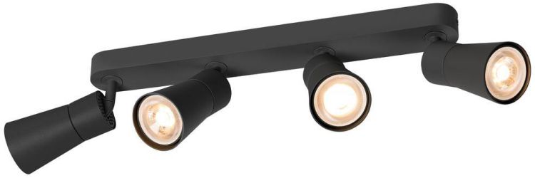 SLV PURI 2.0 Cone, Wand- und Deckenaufbauleuchte, long, 4 x max. 6W GU10, schwarz