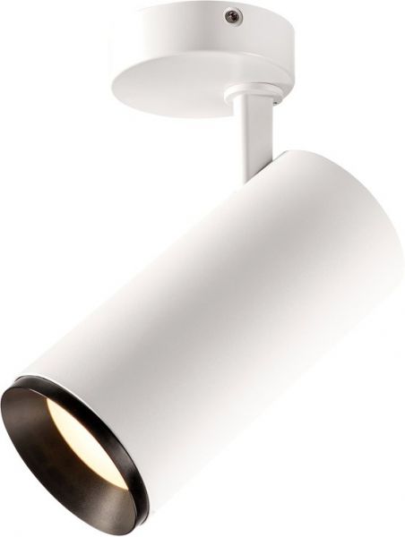 SLV NUMINOS® SPOT PHASE L, Indoor LED Deckenaufbauleuchte weiß/schwarz 4000K 24°