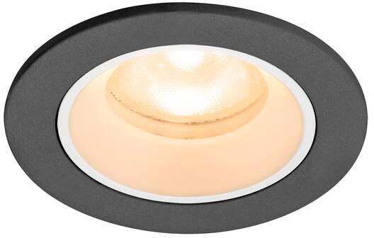 SLV NUMINOS® XS, Deckeneinbauleuchte, 2700 K, 55°, IP20, rund, schwarz / weiß