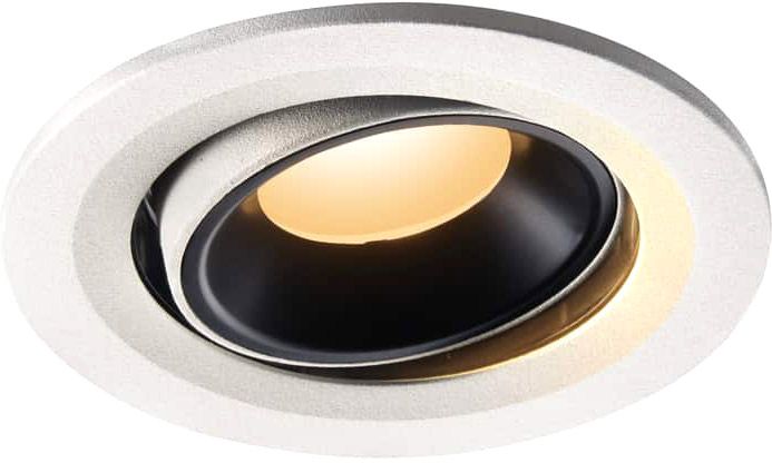 SLV NUMINOS® MOVE S, Deckeneinbauleuchte weiß / schwarz 2700K 40°