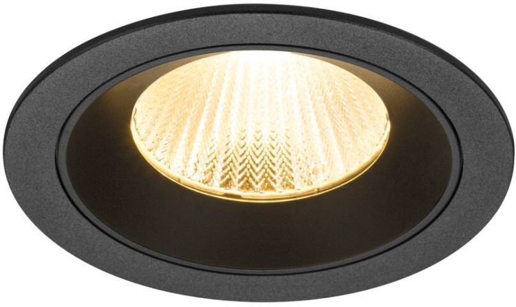 SLV NUMINOS® L, Deckeneinbauleuchte, 3000 K, 40°, IP20, rund, schwarz