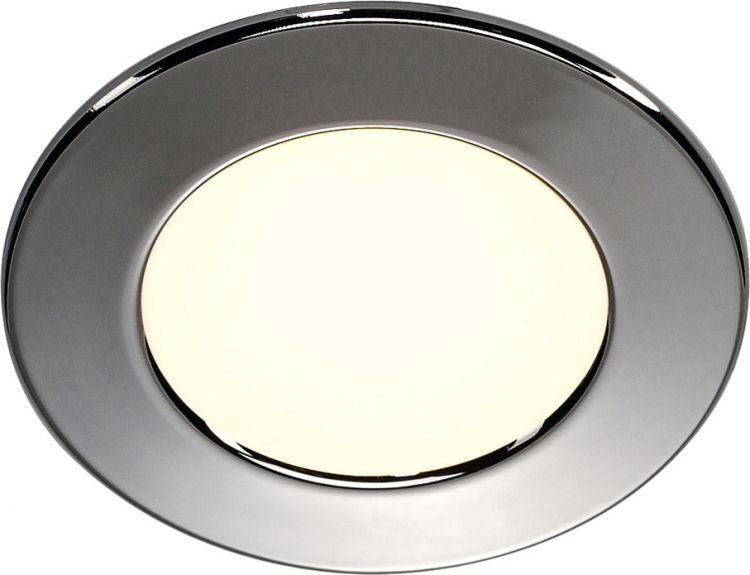 SLV DL 126 Einbauleuchte, LED, 2700K, rund, chrom, 2,8W