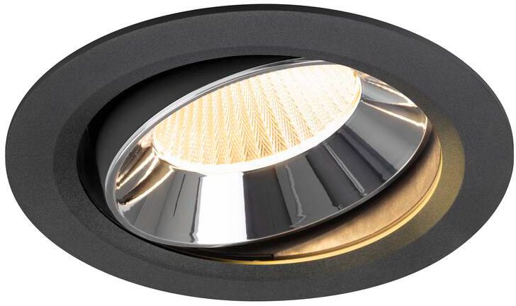 SLV NUMINOS® MOVE XL, Deckeneinbauleuchte schwarz/chrom 3000 K 40°