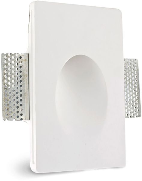 ISOLED Gips-Wand-Einbauleuchte, viereckig, GU4/MR11, große Bauform