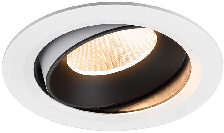 SLV NUMINOS® MOVE XL, Deckeneinbauleuchte weiß/schwarz 2700 K 40°