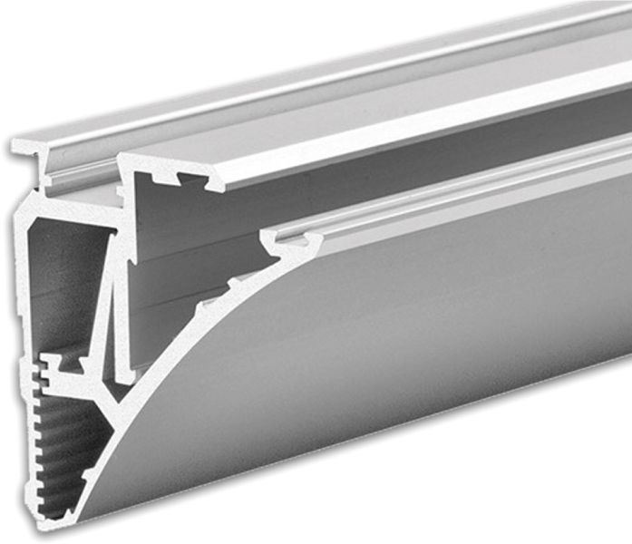 ISOLED LED Glaskantenprofil Regal Aluminium eloxiert 2m