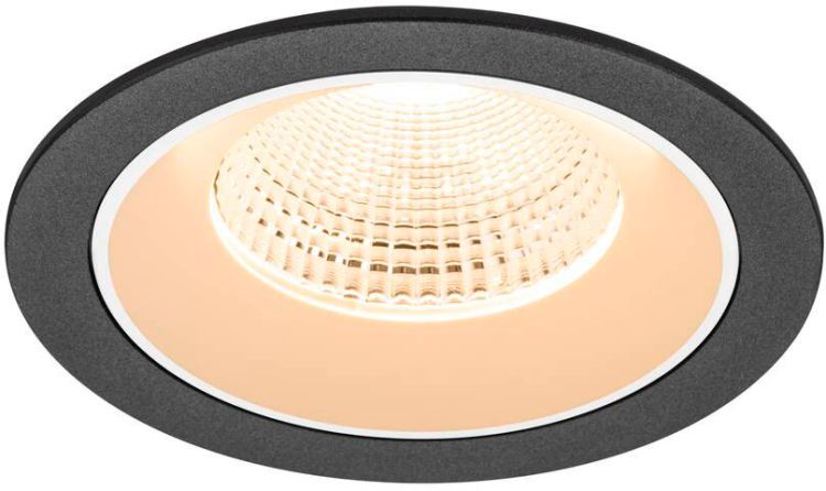 SLV NUMINOS® L, Deckeneinbauleuchte, 2700 K, 55°, IP20, rund, schwarz / weiß