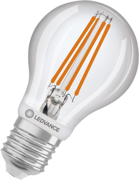 LEDVANCE LED Classic A 60 Glühfaden- und Tageslichtsensor S 7,3 W 827 Klar E27