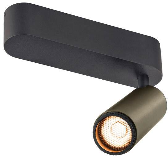 SLV GRIP! M, Deckenaufbauleuchte, single, PHASE, 2700 K, 14 W, 42°, bronze / schwarz