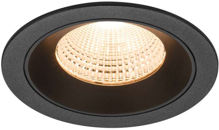 SLV NUMINOS® L, Deckeneinbauleuchte, 2700 K, 55°, IP20, rund, schwarz