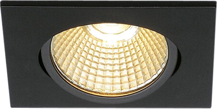 NEW TRIA 68 LED DL SQUARE Set, mattschwarz, 9W, 38°, 3000K, inkl. Treiber