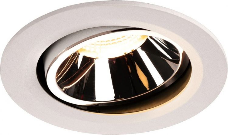 SLV NUMINOS® MOVE DL L, Indoor, luminaria empotrada de techo led blanco/cromo 3000 K 20°