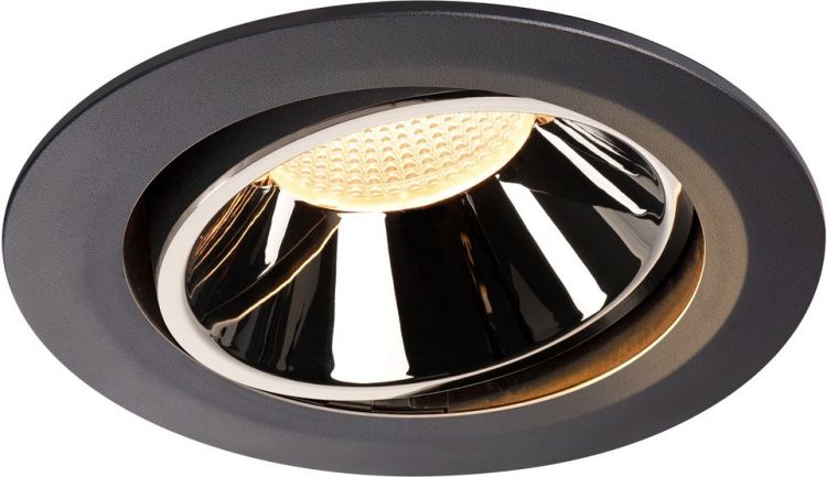SLV NUMINOS® MOVE DL XL, Indoor, luminaria empotrada de techo led negro/cromo 3000 K 20°