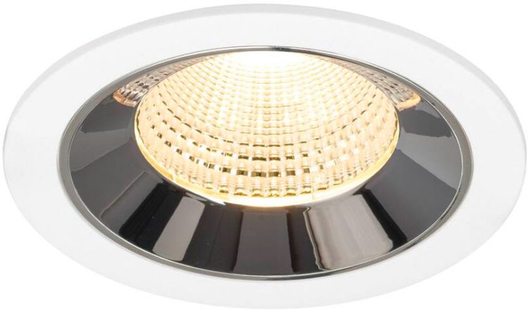 SLV NUMINOS® L, Deckeneinbauleuchte weiß/chrom 3000 K 55°